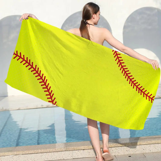 Towel  Convenient Printing Skin-touch  Baseball Printed Microfiber